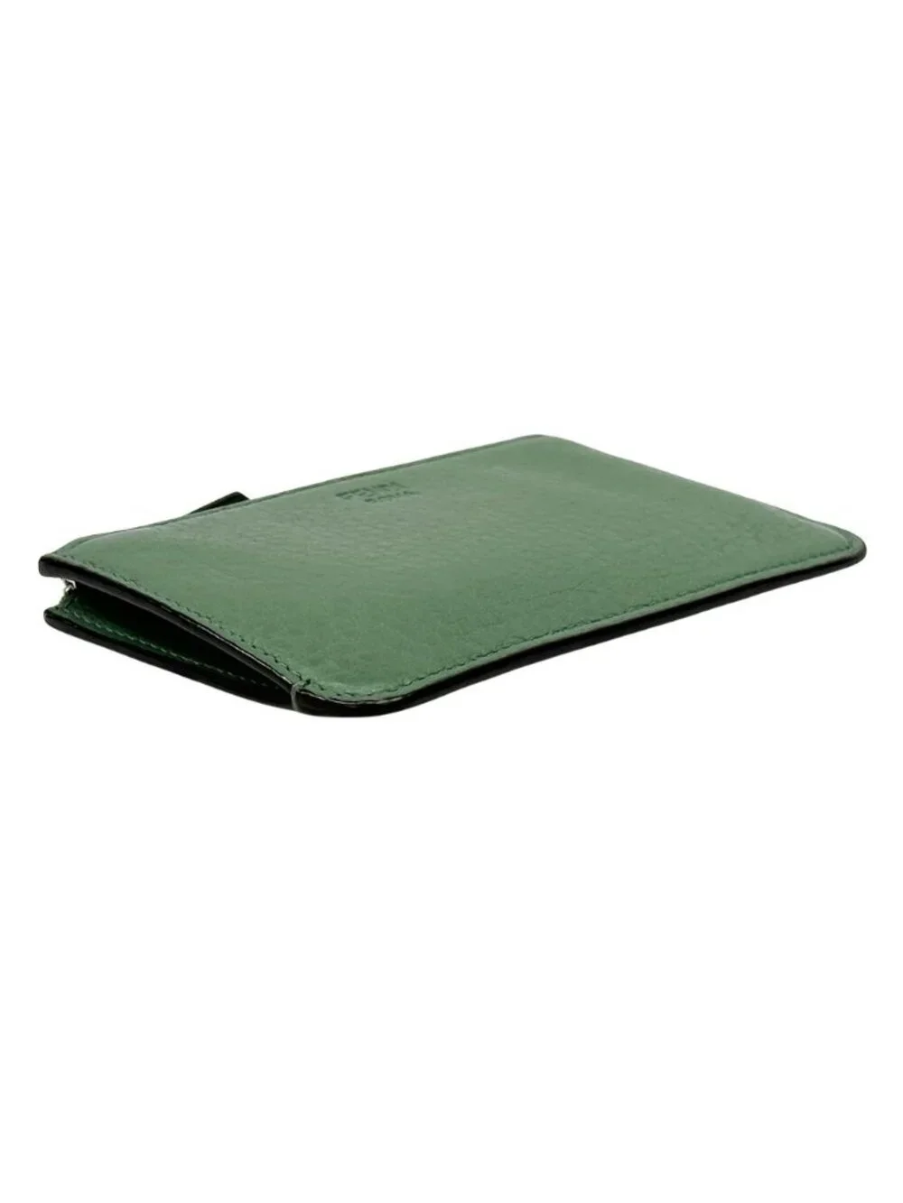 Fendi Wallet Coin Case Leather Fragment Green Card